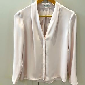 Babaton silk blouse in blush